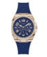 ფოტო #1 პროდუქტის Women's Multi-Function Blue Silicone Watch, 40mm