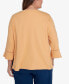 Plus Size Classic Scarecrow Detailed Bell Sleeves Top