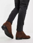 Фото #4 товара ASOS DESIGN chukka boots in brown faux suede