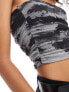 Pimkie mesh bandeau top in grey marble