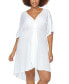 ფოტო #1 პროდუქტის Plus Size Paraiso Twist Cover Up Dress