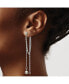 ფოტო #3 პროდუქტის Stainless Steel Multi Chain Front and Back Dangle Earrings
