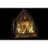 Новогоднее украшение DKD Home Decor дом Зеленый Оранжевый Натуральный Деревянный 27 x 13,5 x 28 cm (3 штук)