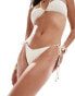 Фото #2 товара South Beach essentials crinkle tie side bikini bottom in coconut