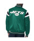 Фото #1 товара Men's Green New York Jets Satin Full-Snap Varsity Jacket