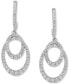 ფოტო #1 პროდუქტის Diamond Interlocking Loop Drop Earrings (1 ct. t.w.) in 10k White Gold