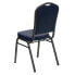 Фото #2 товара Hercules Series Crown Back Stacking Banquet Chair In Navy Vinyl - Silver Vein Frame