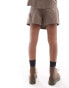 Фото #5 товара ONLY cord mini skort co-ord in washed brown