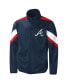 Men's Navy Atlanta Braves Earned Run Full-Zip Jacket