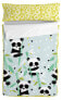 Фото #1 товара Детский комплект постельного белья Moshi Moshi Kids Nordic sack синего цвета Panda garden 90x200 с наполнителем