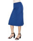 Фото #3 товара Women's A-Line Elastic Waist Knee Length Skirt