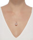 Фото #2 товара Honora pink Cultured Ming Pearl (13mm) & Diamond (1/8 ct. t.w.) 18" Pendant Necklace in 14k Rose Gold
