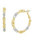 ფოტო #1 პროდუქტის Two-tone Knot Link Hoop Earrings