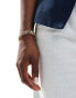 ASOS DESIGN bracelet with watch strap style detail in gold tone