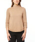 Women's Ruched-Sleeve Funnel-Neck Sweater