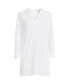 Фото #1 товара Plus Size Cotton Jersey Long Sleeve Hooded Swim Cover-up Dress