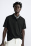 Textured polo shirt