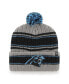 Фото #1 товара Men's Graphite Carolina Panthers Rexford Cuffed Knit Hat with Pom