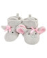 Baby Girls Cozy Fleece Booties, Elephant Zebra