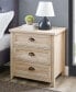 25" 3 Drawer Cup Handle Framed Nightstand