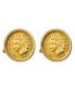 ფოტო #1 პროდუქტის Gold-Layered 1800's Indian Penny Bezel Coin Cuff Links