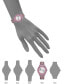 ფოტო #4 პროდუქტის Women's Silver-Tone Metal Bracelet and Accented with Pink Crystals Watch, 40mm