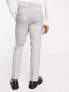 New Look slim suit trouser in grey texture