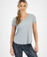 ფოტო #2 პროდუქტის Women's Essentials V-Neck T-Shirt, Pack of 3, Created for Macy's