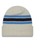 ფოტო #2 პროდუქტის Men's Cream Tennessee Titans Team Stripe Cuffed Knit Hat