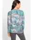 Фото #3 товара Cotton Blend Long Sleeve Allover Abstract Print T-Shirt