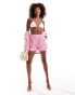 Фото #1 товара The Couture Club co-ord oversized gingham shorts in pink