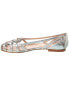 French Sole Deejay Leather Flat Women's Silver 5