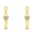 Charming gold-plated earring with zircon EA781Y