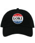 Фото #1 товара Men's Loki Red White and Blue Button Embroidered Black Cotton Twill Hat