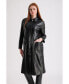 Фото #1 товара Women's Leather Trench coat , Black