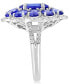 Фото #2 товара EFFY® Tanzanite (5-7/8 ct. t.w.) & Diamond (3/8 ct. t.w.) Flower Ring in 14k White Gold