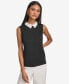 ფოტო #1 პროდუქტის Karl Lagerfeld Women's Imitation Pearl-Embellished Collared Blouse