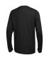 Men's Black New Orleans Saints Side Drill Long Sleeve T-shirt