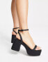 Topshop Rebecca platform tubular tie sandal in black Черный, 40 - фото #2