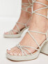 MIM Elie heeled strappy sandal in white Топо, 35 - фото #3