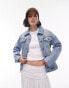 Фото #4 товара Topshop denim contoured trucker jacket in bleach