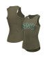 Фото #1 товара Women's Olive Michigan State Spartans Adrienne Tank Top