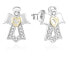 Gentle silver angel earrings AGUP2575D