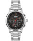 ფოტო #1 პროდუქტის Men's Solgrade Solar Quartz Chronograph Silver-Tone Stainless Steel Watch 44mm