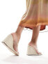 Фото #7 товара Simmi London Radial wedge heeled sandal in natural with clear straps