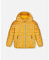 Girl Quilted Mid-Season Jacket Yellow Little Flowers Print - Child