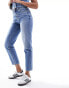 Pimkie high waisted mom jeans in blue wash Голубой, 32 - фото #10