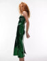 Фото #2 товара Topshop disco sequin midi dress in bright green