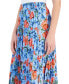 Фото #3 товара Women's Floral Printed Elastic-Waist Pull-On Pleated Midi Skirt