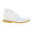 Фото #1 товара Clarks Desert Boot 26149524 Mens White Suede Lace Up Chukkas Boots 12